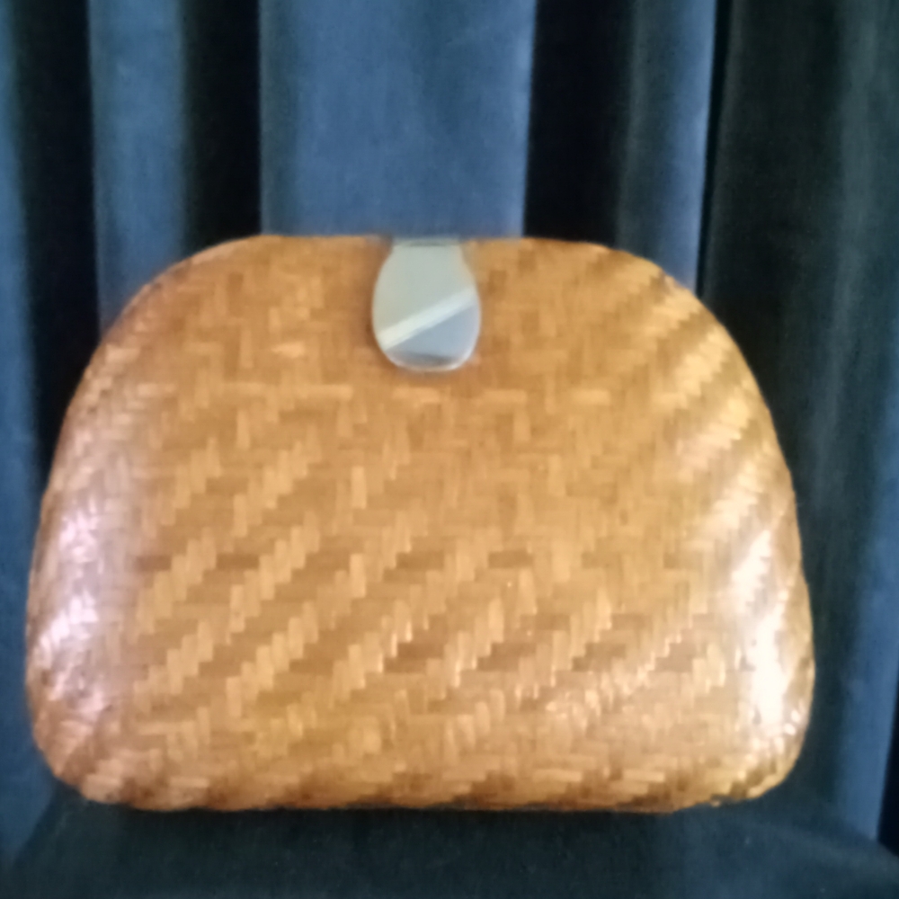 Woven Clutch with Silver Accent
